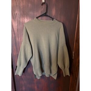 Abercrombie & Fitch Soft Collection Olive Green Oversized Knit Sweater Womens M